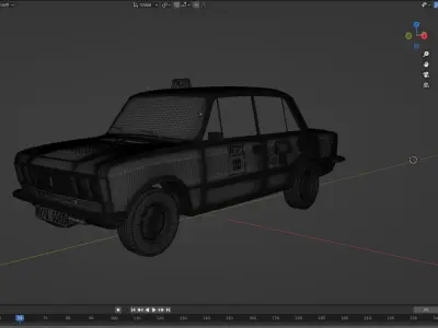 FIAT 125P TAXI 3D model