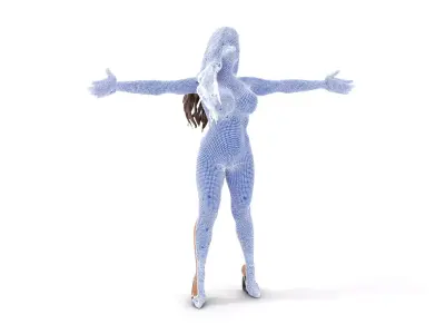 Elegant Model Human Figure model pack Low-poly 3D model