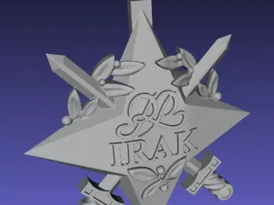 Official Irak polish star decoration 3D print model