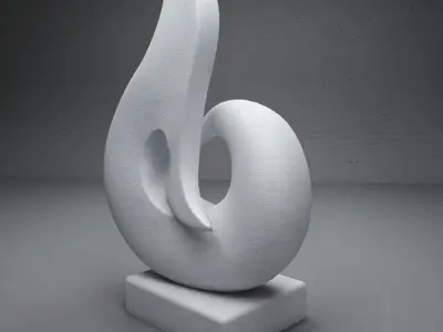 modern Abstract  sculpture 01 3D model