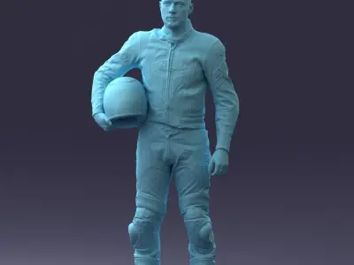 000145 Professional Motorcycle Racer 0709 3D model