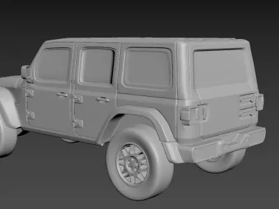 Jeep Wrangler Unlimited 2019 on a small scale Free 3D print model