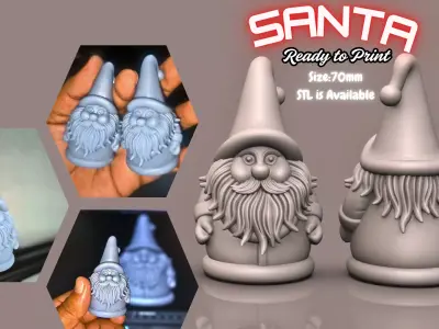 Santa Claus 3D Printable Model  3D print model