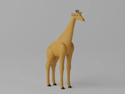 Cartoon Cute Giraffe 1 3D model