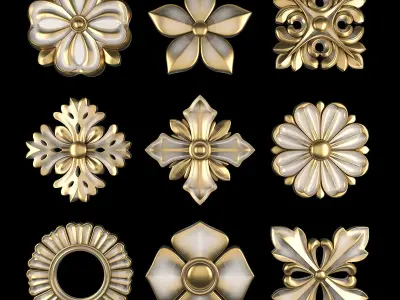 Ornament Element Pack 10 3D model