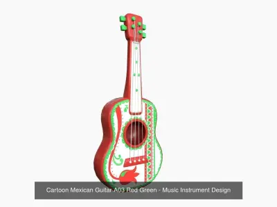 10 Cartoon Mexican Guitar Collection - Music Instrument Design