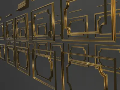 ORNAMENT FRAME no1 Low-poly 3D model