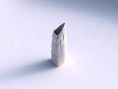 Vase tipped triangle with smooth ribbons 3D print model