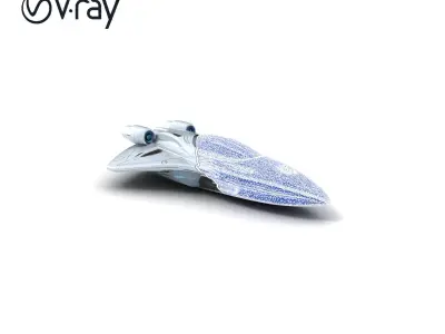Interstellar Spaceship Speed Aerodynamic Model Pack Low-poly 3D model