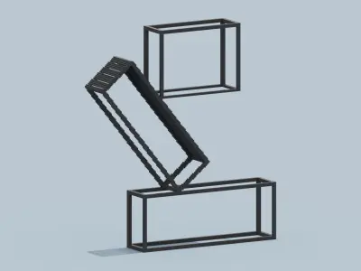 Modern Sculpture Low-poly 3D model