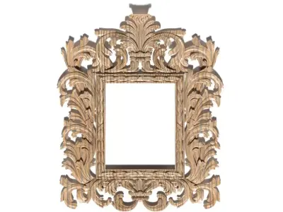 Frame-014 antique ornate frame 3D model