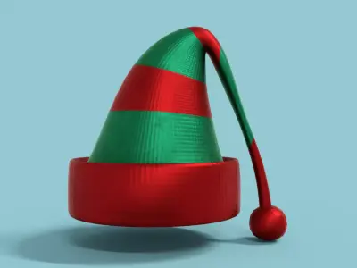 Cap Christmas Free low-poly 3D model