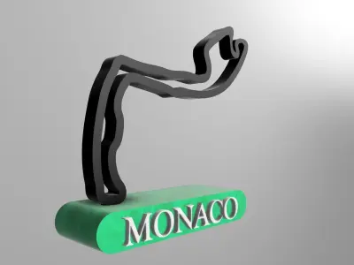 F1 Monaco Race Track STL OBJ FBX Files  3D Print Fusion 360 3D print model
