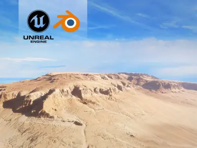 Desert Plateau Medium Version 4 3D model