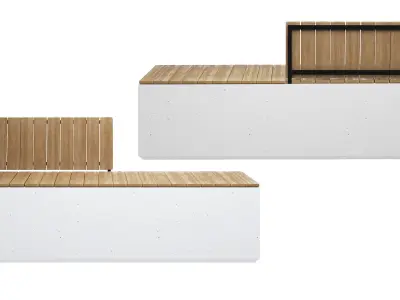 Concrete bench - BOX WB 3D model