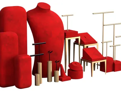 Monicadisplaystudio Jewelry Stand Vol 07 with 5 color 3D model