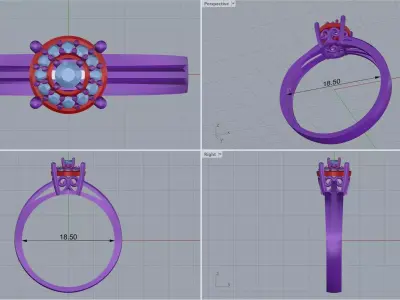 ring woman  3D print model 114