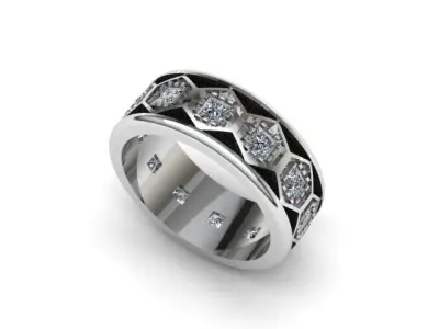 Prences cut Ring 3D print model