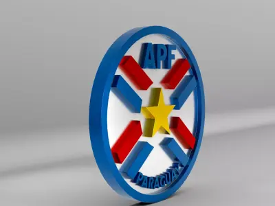 Paraguay National Soccer Team Logo 3D model