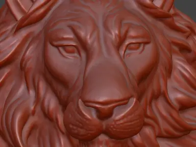 Lion Head Keyholder and wall decoration  3D print model