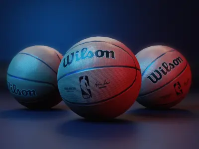 NBA Game Ball Low-poly 3D model
