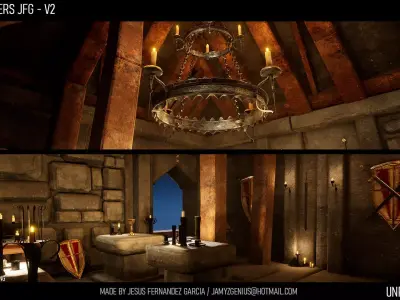 Candle Holders JFG V2 Low-poly 3D model