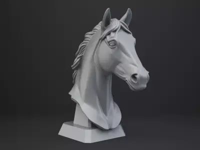 Horse Bust - Animal Figurine 3D print model
