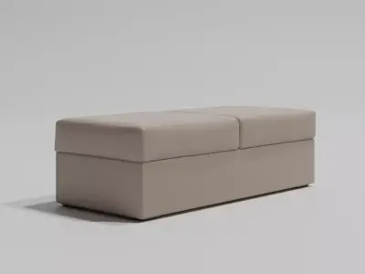 Double Pouf Moderno 3D model