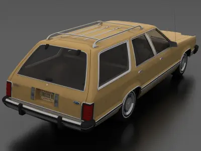 Granada 4dr Station Wagon 1982 Low-poly 3D model