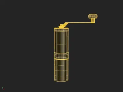 Coffee Grinder Brushed Metal 3D model