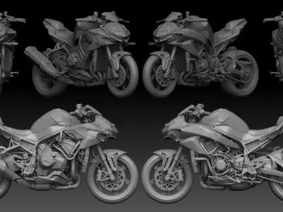 kawasaki h2 3D print model