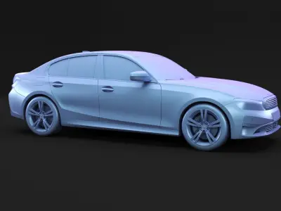 German luxury sedan 3D model