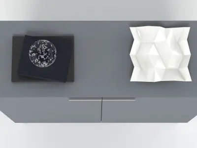 Contemporary Side Cabinet 001 3D model
