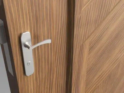 wooden door 1 3D model