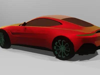 Low Poly Car 3D model For Gaming 3D model