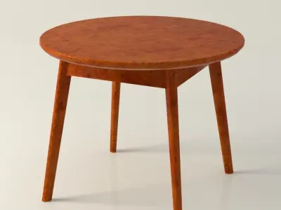 Nakashima Chair and Table 3D model