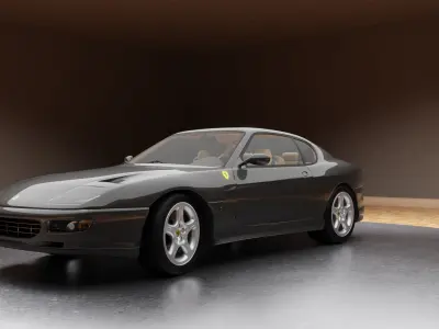 1992 Ferrari 456 GT - COMPLETE EDITION Low-poly 3D model