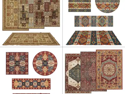 4 in 1 Rug Collection No 25 Low-poly 3D model