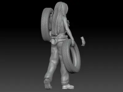SEXY MECHANIC GIRL 2 3D print model
