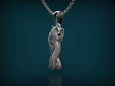 Panthere Pendant Brand Jewelry 3D print model
