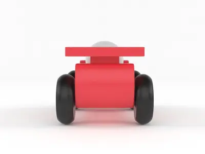 Red Toy Car 3D model purchase