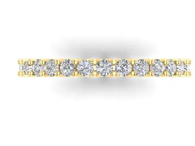 U Shaped Eternity Ring 2mm stone size swiss 8 and EU48 3D print model