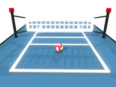 Volleyball Court - Proto Series Low-poly 3D model