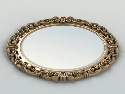 Round mirror frame 002 3D model