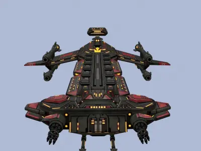 Spaceship Lok Low-poly 3D model