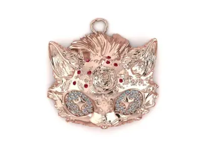 The Bewitched Cat Pendant - for Him and Her 3D print model