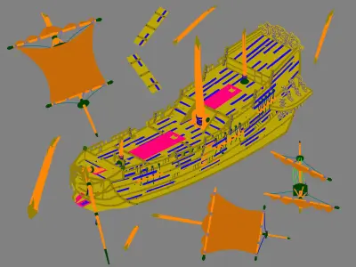 Game Kazlog shallow bay - Wreck 01 3D model
