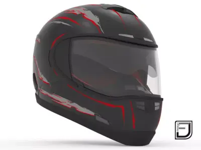 Black Helmet H10 3D model