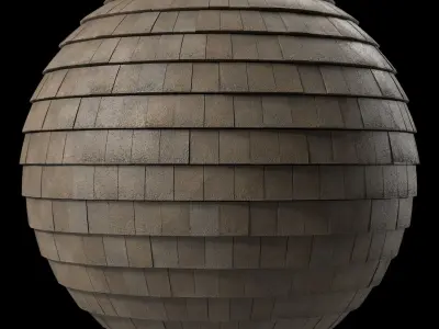 Roof Tile Materials 106- Concrete Roofing - Sbsar Seamless Pbr  Texture