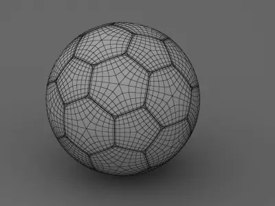 Football 3d Model soccer ball Low-poly 3D model